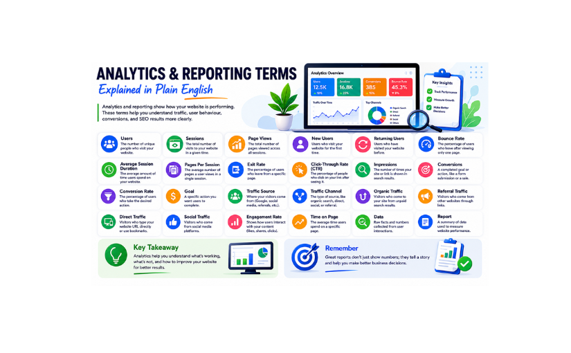 SEO Analytics and Reporting Terms